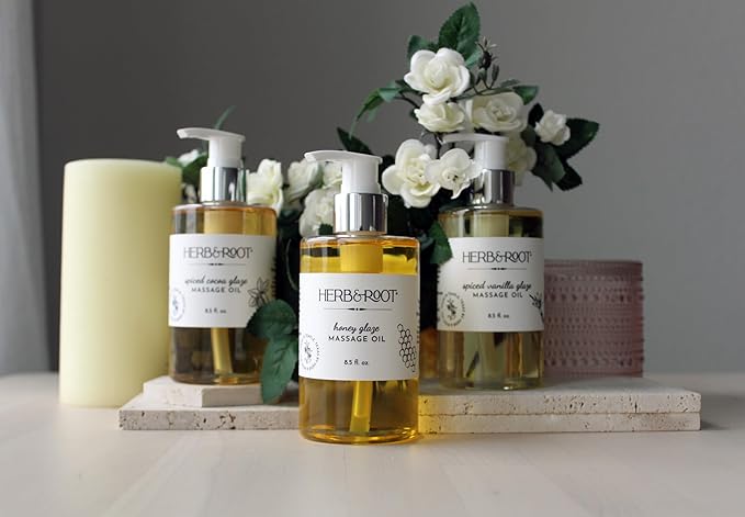 Honey Glaze Massage Oil, 8.5 oz | Body Oil with Sweet Honeycomb & Natural Oils | Non-Sticky, Moisturizing, Doubles as Aromatherapy Body Oil - Bloomnest