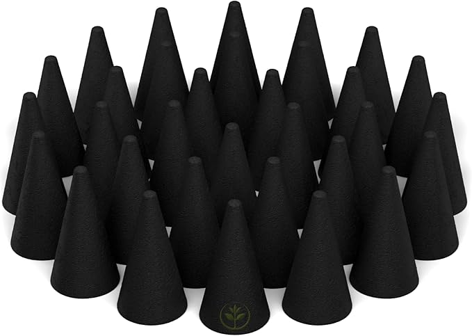 Palo Santo Charcoal Incense Cones 1" TOPFLOW - 50 Pack - Natural Scented Cones Handmade Hand Dipped PlantGuru