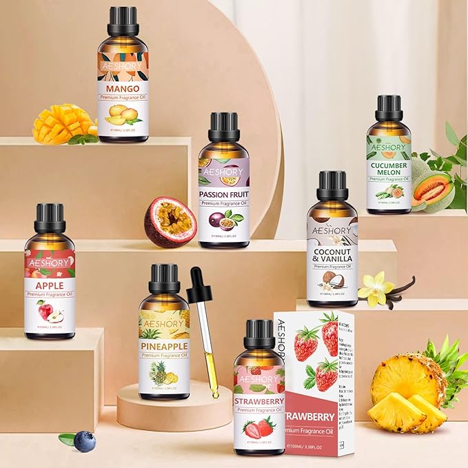 Banana Fragrance Oil 3.38FL.OZ - Aromatherapy Essential Oils for Diffusers for Home, Strawberry Scented Oils for Massage, Soap Candle Making Scents - 100ML - Bloomnest