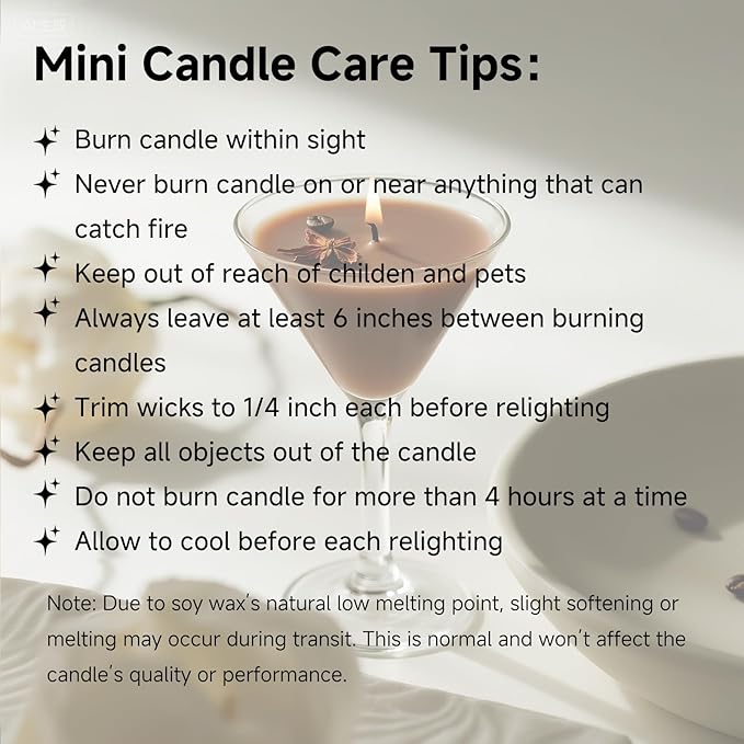 Mini Espresso Martini Candle Gift Set for Women Men, Decorative Coffee Scented Soy Wax Aromatherapy Candles in Glass for Coffee Bar Party Birthday Bridal Shower, Home Decor, Pack of 3 - Bloomnest
