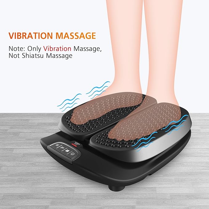 Snailax Foot Massager Machine with Heat,Remote Control, Adjustable Vibration Feet Massager Machine Increased Blood Circulation,Plantar Fasciitis, Stress (Black) - Bloomnest