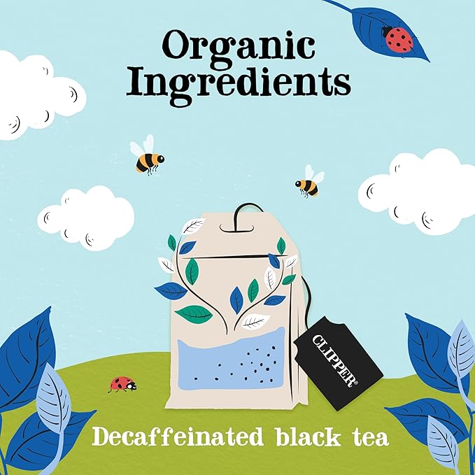 Clipper Tea, Organic Decaf, Plant-Based, Decaffeinated Black Tea, Great Over Ice, 4 Pack, 320 Unbleached Tea Bags - Bloomnest