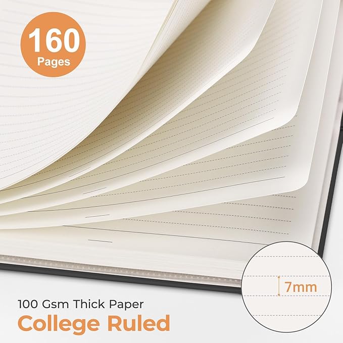 AHGXG Spiral Journal Notebook, 160 Lined Pages, A5 Medium Size (5.7'' x 8.3''), for Men & Women, Journaling, Writing, Work & Office, Hardcover, 100 GSM Thick Paper (Colourful Tree) - Bloomnest