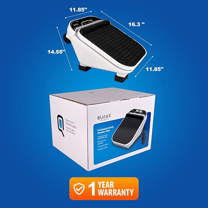 Foot Massager for Neuropathy Pain & Circulation by Quake Plate High RPM Oscillating Deep Tissue Foot & Calf Massager for Plantar Fasciitis Pain Relief, 30 Speed Vibrate with Gen 2 RF Remote - Bloomnest