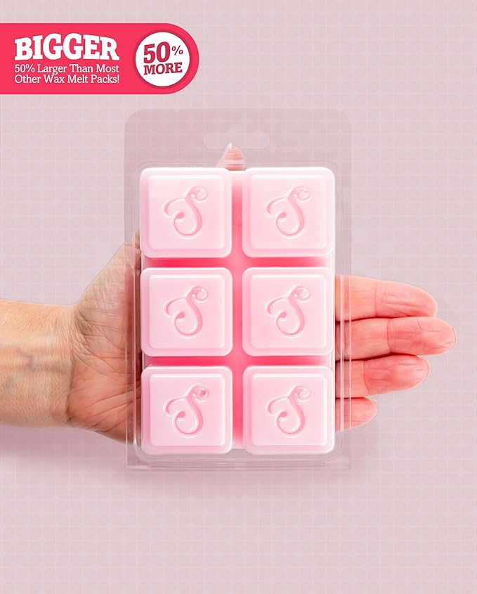 Shortie's Candle Company Sandalwood Rose Wax Melts Multi Pack - Formula 117-2 Highly Scented 3 Oz. Bars (6 Oz. Total) - Made with Natural Oils - Incense & Earth Air Freshener Cubes Collection ShortiesCandleCompany