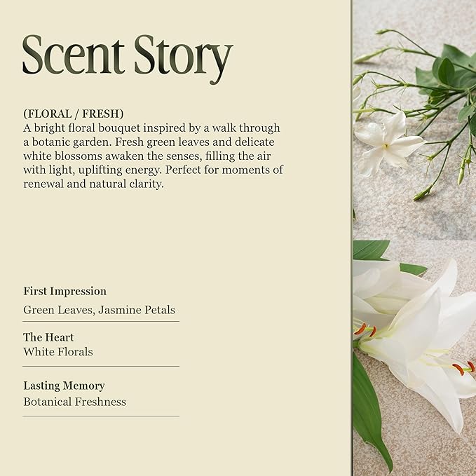 Scented Luxury Candles in Handmade Ceramic Jars, Soy Wax | Flower Bomb – Lily of The Valley & Jasmine, Large Candle | Non Toxic, 2 Wicks, Reusable Yellow Jar | Natural Spring Aromatherapy for Women - Bloomnest