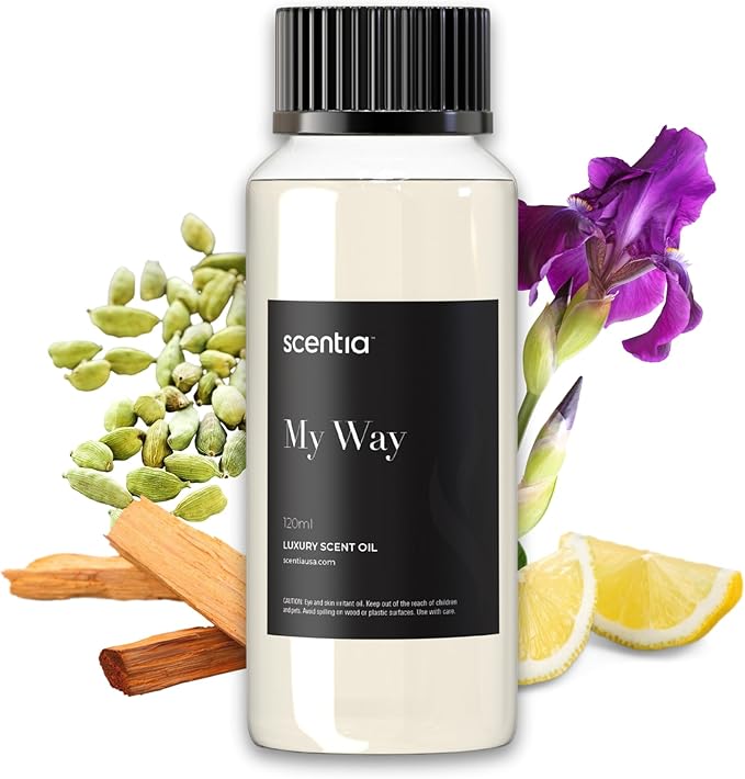 Scentia Hotel My Way Diffuser Oil Inspired by The 1 Hotel MiamiBeach - 120 ml 4.06 fl oz - Fragrance Oil Blend Sandalwood, Cedar & Lemon Notes for Aromatherapy Diffusers and Humidifiers - Bloomnest