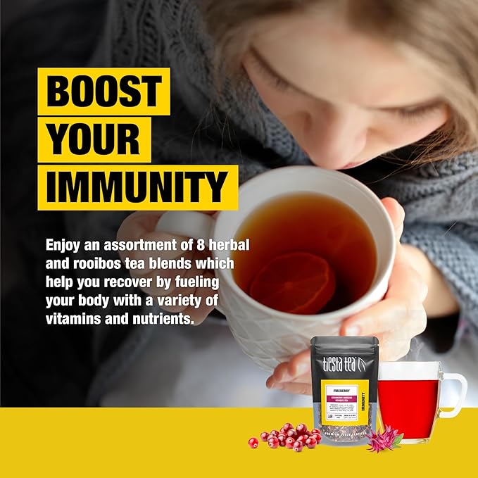 Tiesta Tea - Herbal & Rooibos Tea Sampler Dry Flight Set, Loose Leaf, No Caffeine Blend, Makes Hot & Iced, Assorted Herbal, Rooibos, Fruit Blends & More, 8 Resealable Sample Pouches - Bloomnest