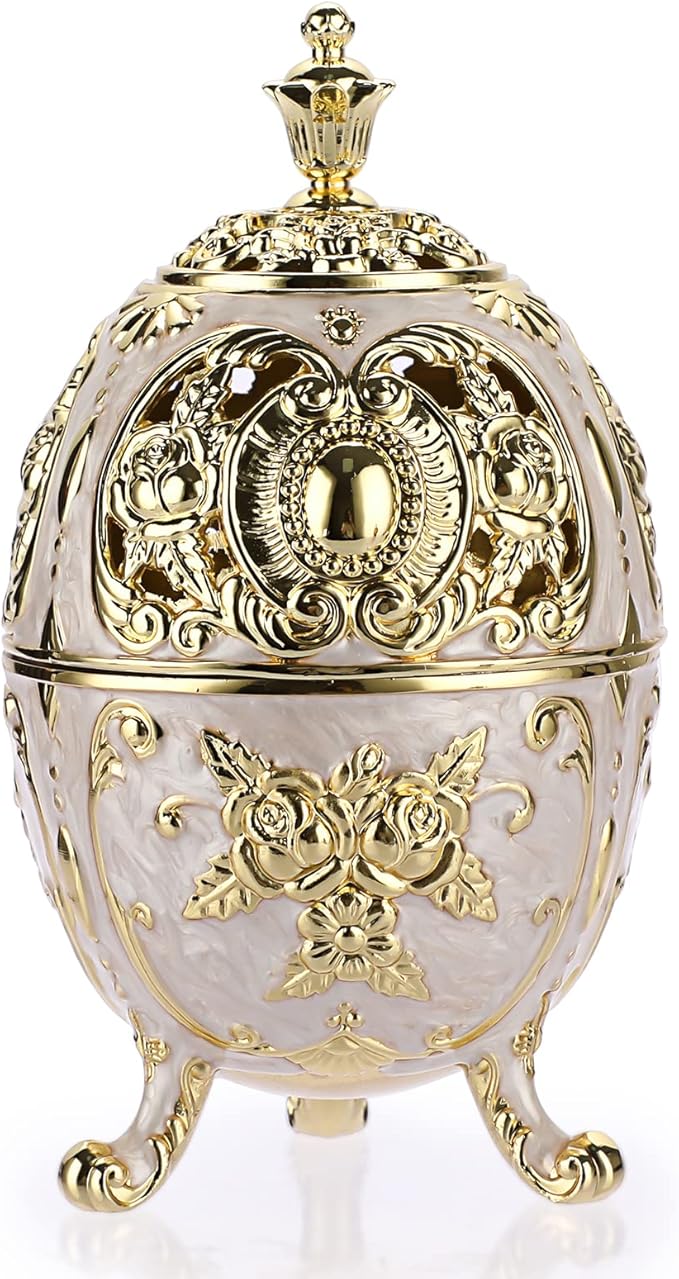 JUXYES Vintage Incense Burner Holder with Removable Ash Catchers, Metal Censer Antique Cone Coil Incense Burner Holder Zinc Alloy Spiritual Aromatherapy Yoga Meditation Gifts Retro Home Decoration - Bloomnest