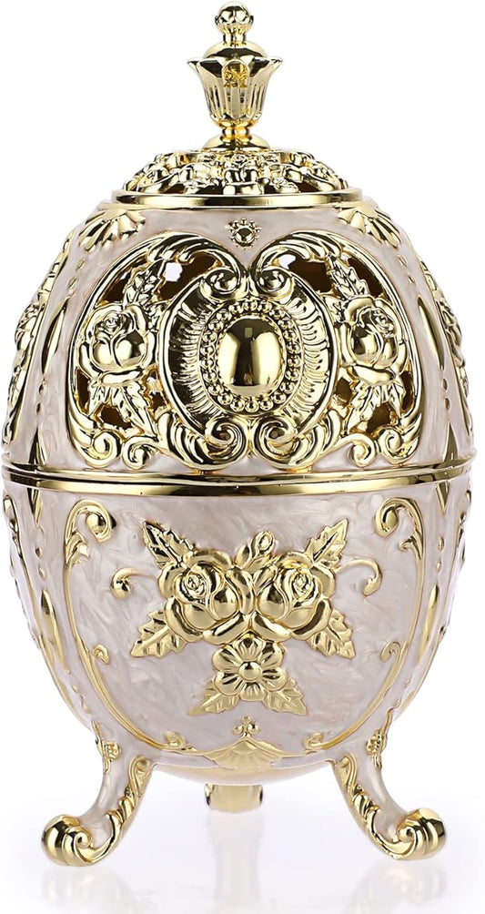 JUXYES Vintage Incense Burner Holder with Removable Ash Catchers, Metal Censer Antique Cone Coil Incense Burner Holder Zinc Alloy Spiritual Aromatherapy Yoga Meditation Gifts Retro Home Decoration - Bloomnest