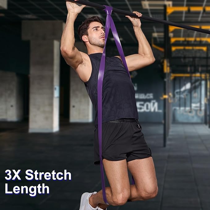 Pull Up Assistance Bands Set 5 LBS - 230 LBS, Long Resistance Bands for Pull Ups Working Out, Gym Workout Bands for Men Exercise Muscle Training and Shape Body - Carry Bag Included - Bloomnest