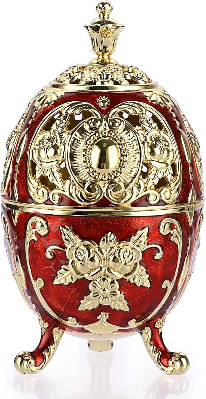 JUXYES Vintage Incense Burner Holder with Removable Ash Catchers, Metal Censer Antique Cone Coil Incense Burner Holder Zinc Alloy Spiritual Aromatherapy Yoga Meditation Gifts Retro Home Decoration - Bloomnest