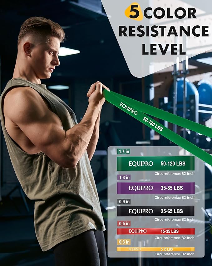 Resistance Bands, Exercise Bands, Resistance Bands for Working Out with Handles and Door Anchor, Workout Bands for Men Women with Protective Sleeve for Fitness Weights Work Out at Home - Bloomnest