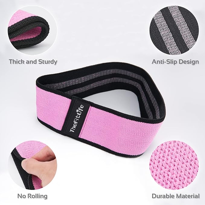 TheFitLife Resistance Exercise Bands for Women - Fabric Workout Bands for Booty, Hip, Glute, Leg, Thigh, Squat, Butt Lift Excersize and Fitness Loop Bands for Home Gym - Bloomnest