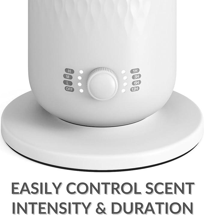 The AirScent Waterless Diffuser - Cold Air Scent Diffuser Oil Machine for Homes, Offices, Hotels and Spas - Aromatherapy Diffuser for Aesthetic Scenting - White - 4.05 Oz - Fragrance Oil Not Included - Bloomnest