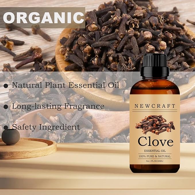 Clove Essential Oils, 100% Pure and Natural Essential Oil for Aromatherapy Diffuser - Clove/1 Fl Oz NewCraft