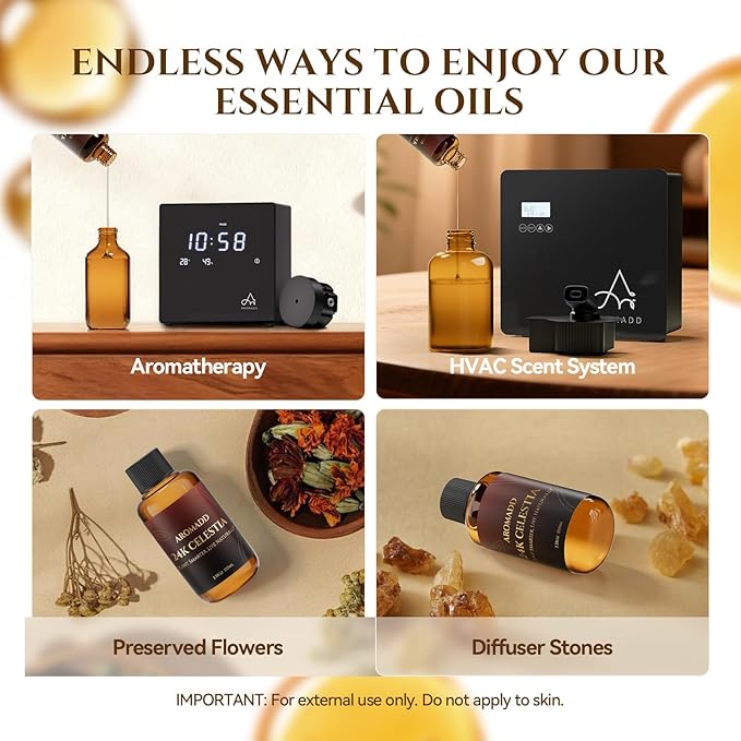 AROMADD 24K Celestia Diffuser Oil Inspired by Luxury Hotel Scent 3.38 Fl Oz (100ml), Aroma Diffuser & Hotel Fragrance Diffuser Oil, Essential Oil Diffuser for Aromatherapy, Long-Lasting - Bloomnest