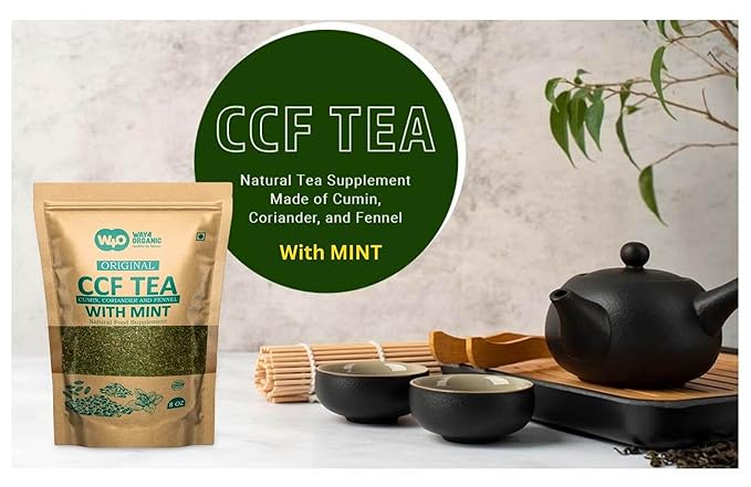 CCF Tea (Cumin, Coriander, Fennel) with Mint - Digestive Tea to Support Natural Detoxification 8 Ounces (Pack of 2) - Bloomnest