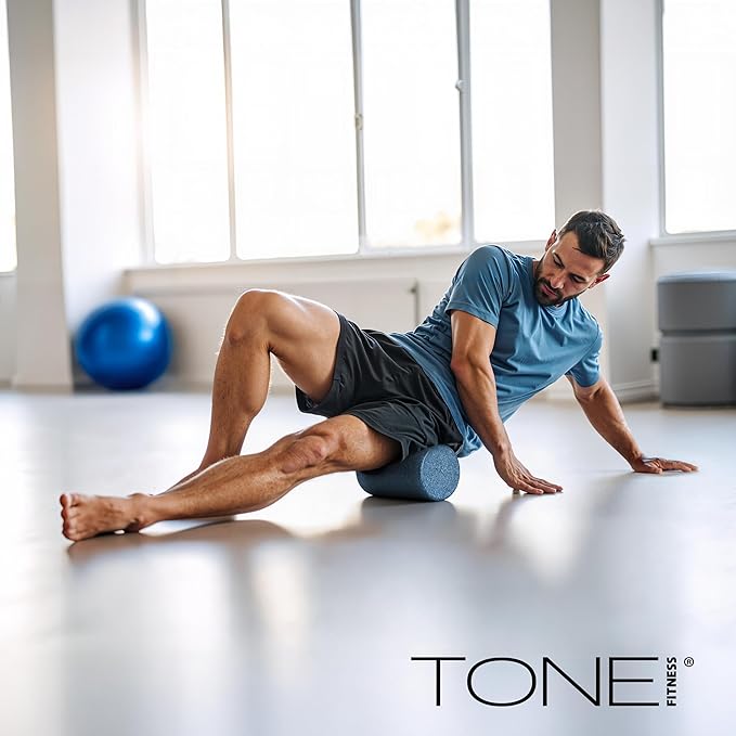 Tone Fitness High Density EPP Foam Exercise Foam Roller for Yoga, Pilates, Stretching, Massage, and Recovery | Multiple Sizes and Colors - Bloomnest
