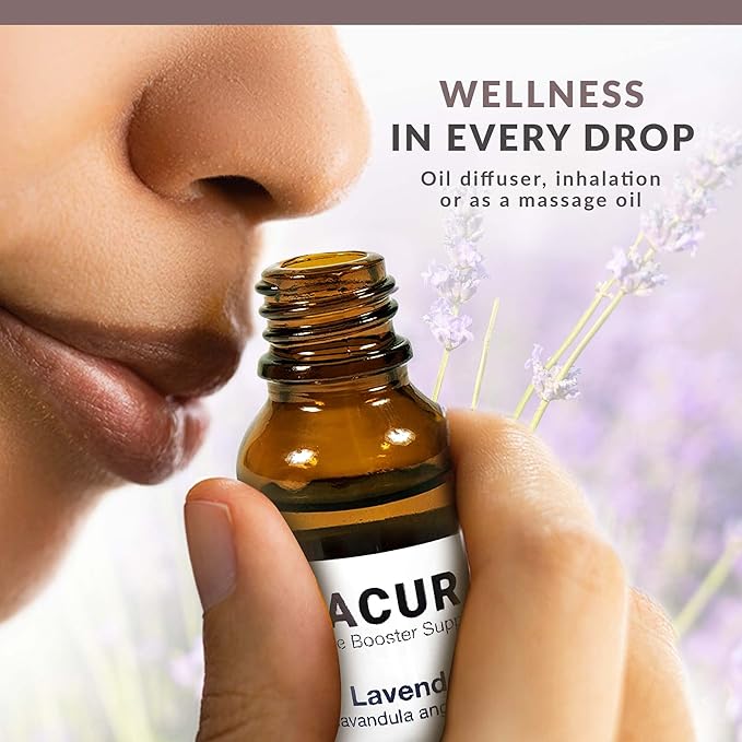 LaCura Pure Lavender Essential Oil for Home Aromatherapy - 100% Pure Therapeutic Grade Oil for Stress Relief, Sleep & Skincare - 15ml with Precision Dropper for Effortless Application LacuraPureEssentialOils