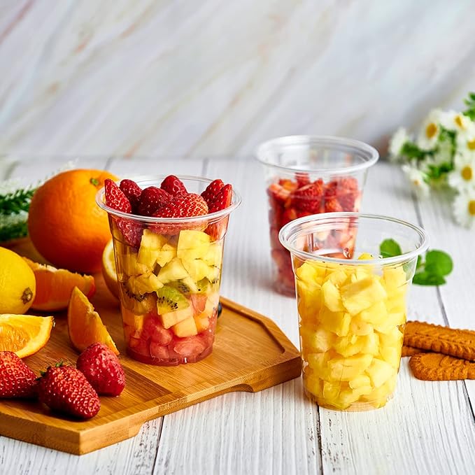 Lilymicky 1000 Pack 12 oz Clear Plastic Cups, PET Disposable Drinking Cups, Crystal Clear, Perfect for Ice Coffee, Smoothie, Soda, or Any Cold Drinks - Bloomnest