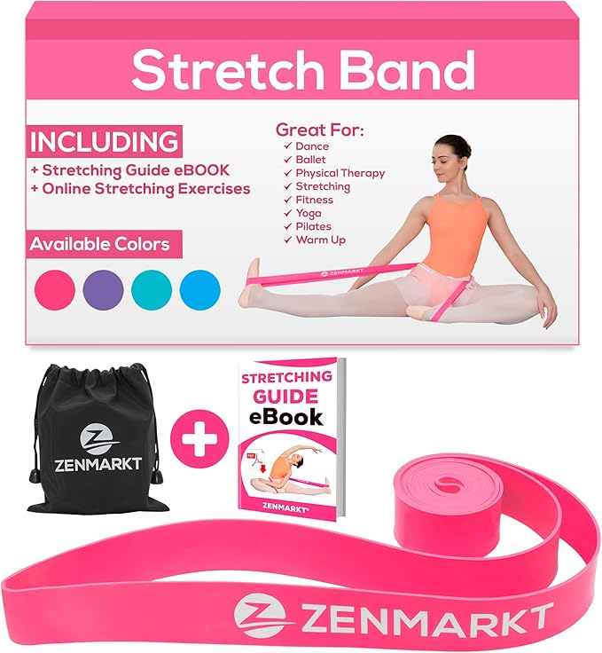 Zenmarkt Ballet Stretch Bands for Flexibility and Strength - Stretch Bands Ideal to Have as Dance Equipment in Every Competition - Suitable for Gymnastics, Cheerleading, and Pilates Training - Bloomnest
