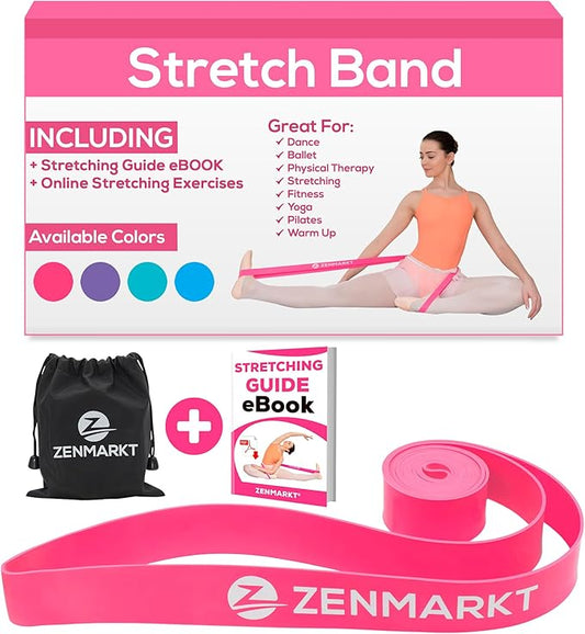 Zenmarkt Ballet Stretch Bands for Flexibility and Strength - Stretch Bands Ideal to Have as Dance Equipment in Every Competition - Suitable for Gymnastics, Cheerleading, and Pilates Training - Bloomnest