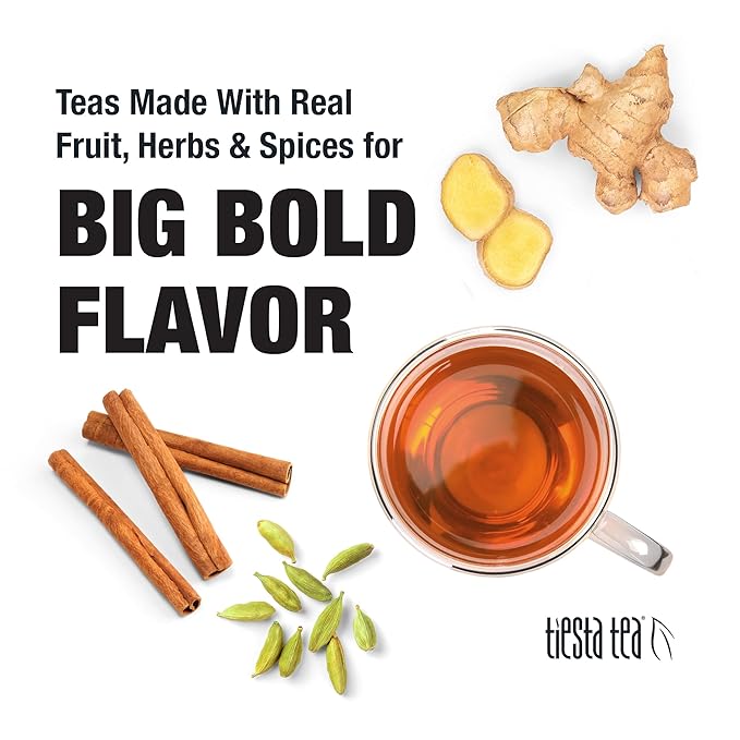 Tiesta Tea - Cozy Chai, Loose Leaf, Spiced Chai Rooibos Tea, Premium Caffeine-Free Herbal Blend, Makes Hot or Iced & Up to 25 Cups, 2.5oz Resealable Pouch - Bloomnest