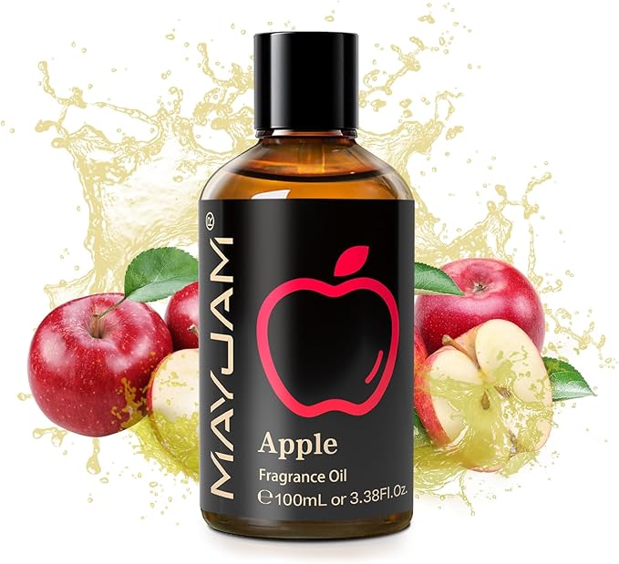 MAYJAM 100ML/3.38FL.OZ Apple Fragrance Oils with Glass Dropper, Essential Oils for Diffusers for Home, Long Lasting Scented Oils for Diffusers Soap Candle Making - Bloomnest