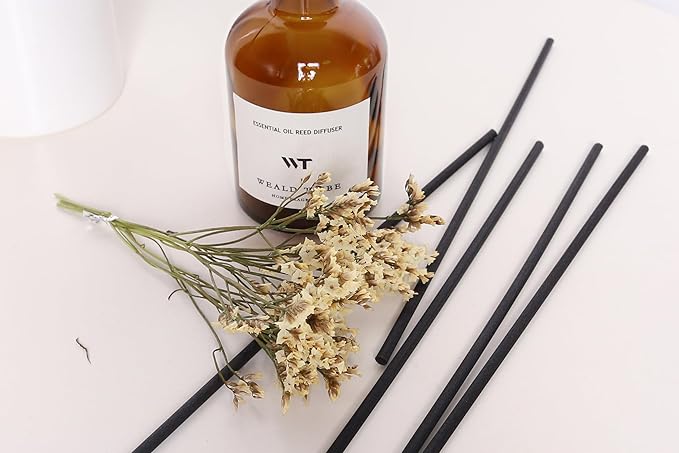 WEALD TRIBE Flower Reed Diffuser Set Lime & Citrus Scent for Bathroom Air Fresheners, Oil Diffuser Sticks | 4.0 fl oz Home Fragrance with Sticks Defusers | House Bedroom Office Shelf Decor - Bloomnest