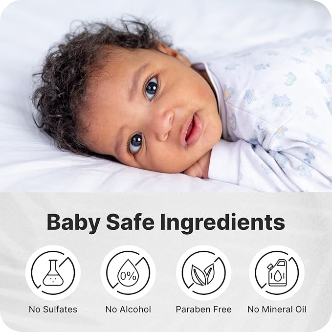 Coconut Essentials Coconut Baby Oil - Natural & Organic Moisturizer, Hair Oil for Cradle Cap Treatment, Newborn Sensitive Skin, Eczema & Psoriasis Relief, Unscented, Sunflower & GrapeSeed 4 floz - Bloomnest