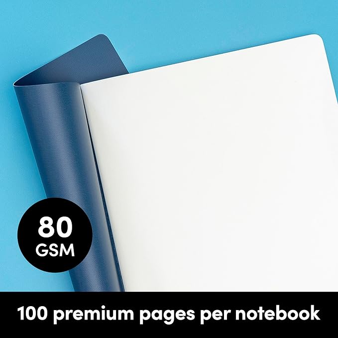 PAPERAGE Soft Cover Lined Journal Notebook, 2 Pack, (Dark Green), 100 Pages, Large 7.5 inches x 9.5 inches, College Ruled, Ideal for Note Taking & Travel Journal - Bloomnest