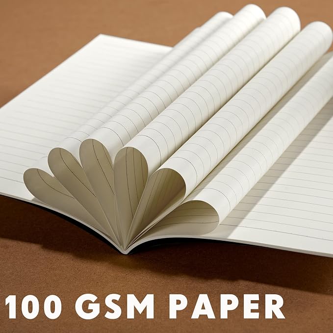 Mimorou 100 Pcs Journals Notebooks Bulk - Kraft Softcover A5 Small Notebooks 5.5 Inch x 8.3 Inch Notepads with 60 Page 30 Sheet for Writing Sketch Travel Office Supplies(Black,Lined) - Bloomnest