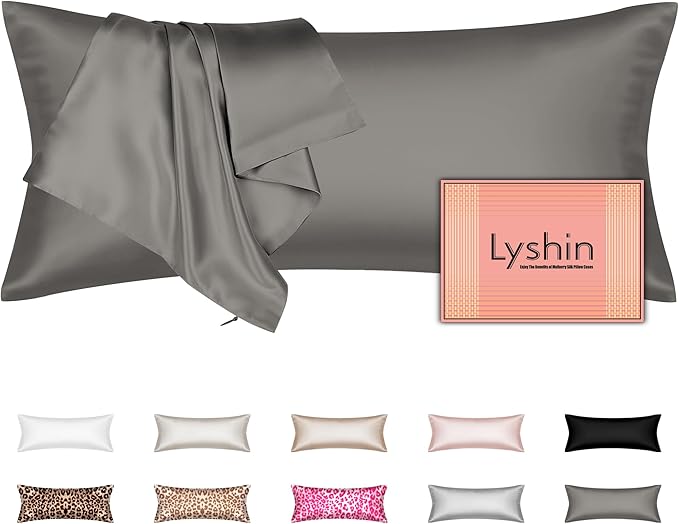 Silk Body Pillow Cover with Zipper, Mulberry Silk Pillow Cases Body Size Ultra Smooth and Soft Breathable Cooling Silk Satin Body Pillowcase for Hair and Skin (20x54 Inches, 1 Pack) - Bloomnest