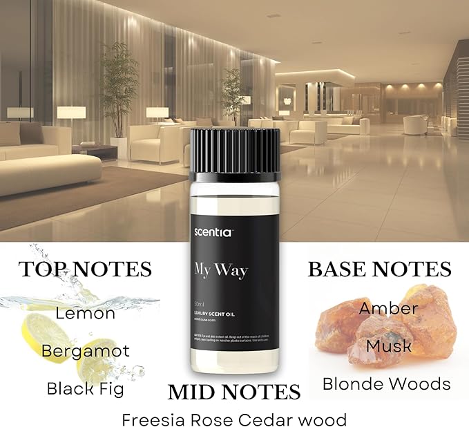 Scentia My Way Hotel Diffuser Oil | Aromatherapy Fragrances Inspired by 5-Star Hotels | Luxurious Scents Gift Box Set - 3 x 50ml - The 1 Hotel Miami Beach, W Magic - Thanksgiving & Holiday Gift - Bloomnest