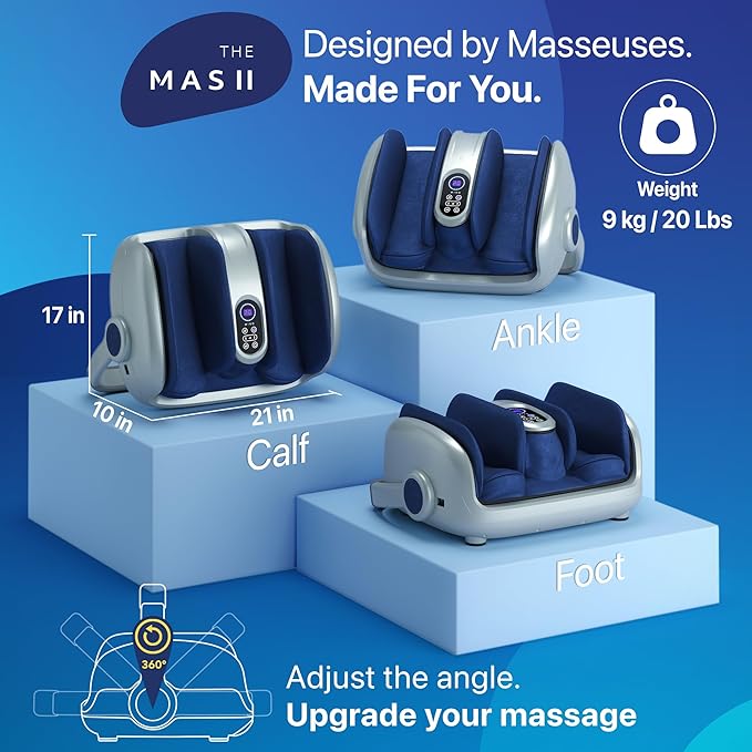 MIKO Shiatsu Foot Massager for Circulation & Pain Relief - Deep Tissue Kneading, Heat Therapy for Plantar Fasciitis, Neuropathy, Diabetics - Fits Up to Size 15 - Bloomnest