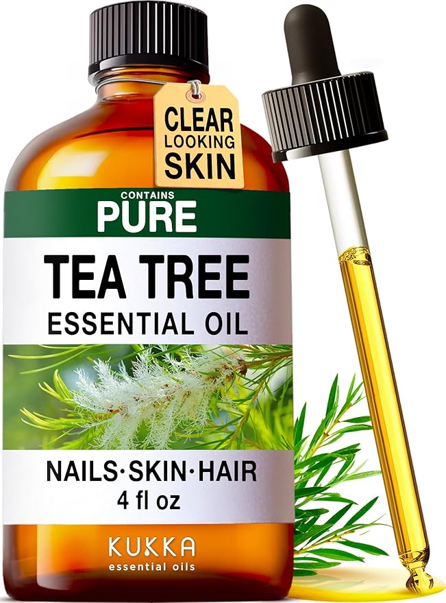 KUKKA Tea Tree Essential Oils - 4 Fl Oz - for Hair, Skin, Diffuser, Aromatherapy & DIY Soap Making Scent - Bloomnest