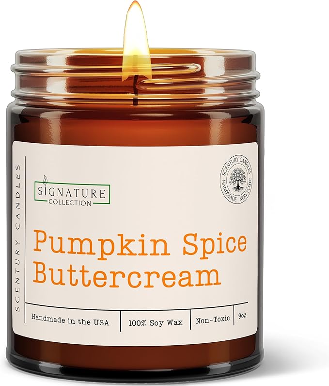 Pumpkin Spice Buttercream Fall Scented Candle, Many Scents to Choose from, All Natural Non-Toxic Soy Wax, Handmade in The USA (Pumpkin Spice Buttercream) - Bloomnest