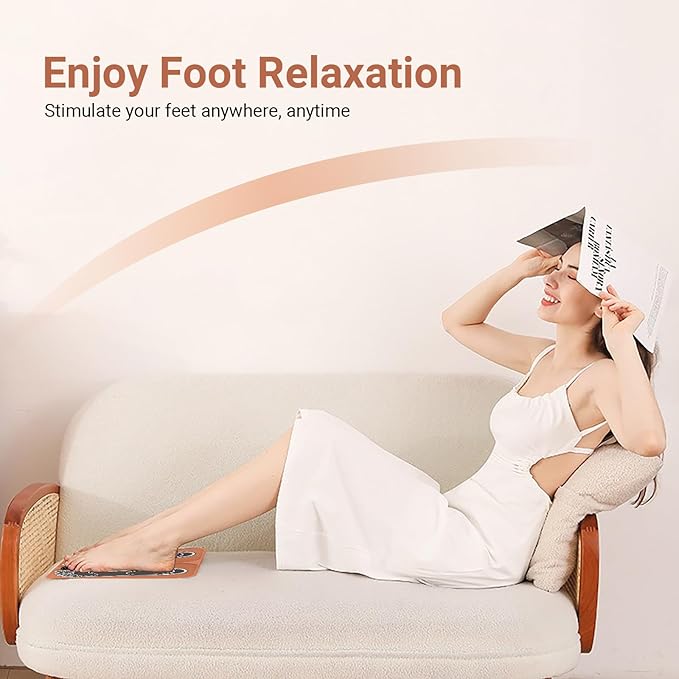 EMS Foot Massager for Neuropathy, Portable Foot Stimulator Mat for Women and Men - Bloomnest