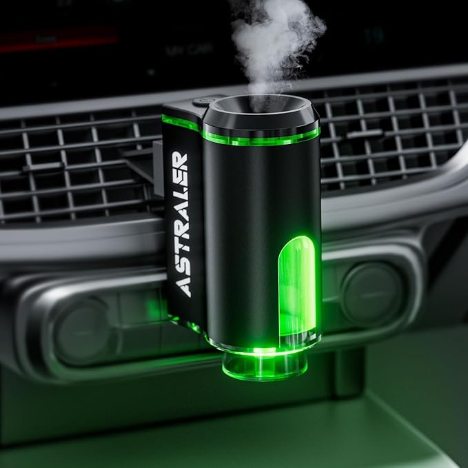 Smart Car Air Freshener Diffuser – Auto On/Off Aromatherapy Diffuse with 3 Scent Modes, USB Rechargeable, Vent Clip, Long-Lasting Essential Oil Refills – Stylish Automobile Decor, Car Accessory& Gift - Bloomnest