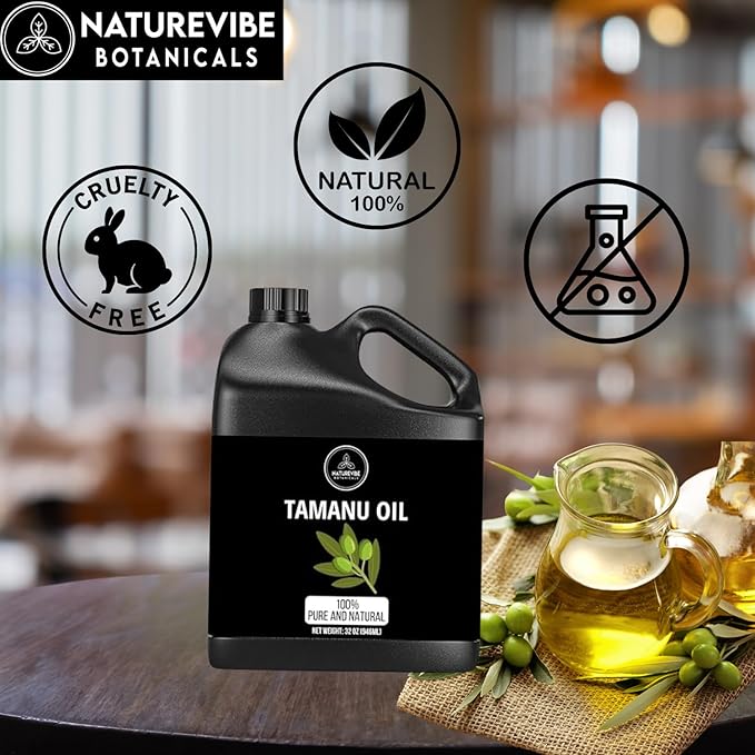 Naturevibe Botanicals Tamanu Oil 32 Ounces | 100% Pure and Natural | Great for Skin Care and Hair Care - Bloomnest