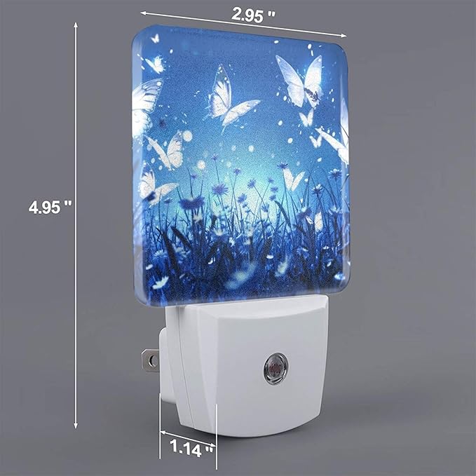 Led Night Light, Night Garden Butterfly Decorative Plug in Nightlights,with Smart Auto Dusk to Dawn Night Light for Bedroom, Kitchen, Nursery, Bathroom - Bloomnest