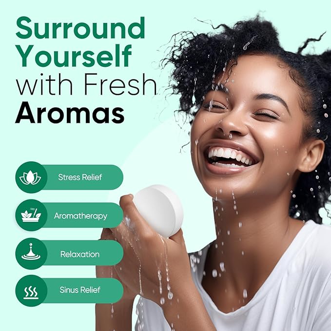 Shower Steamers Aromatherapy - 18 Pack Eucalyptus & Menthol Shower Tablets, Long-Lasting Strong Scent Vapor Bombs with Natural Essential Oil Stress Relief Christmas Gifts for Women and Men - Bloomnest