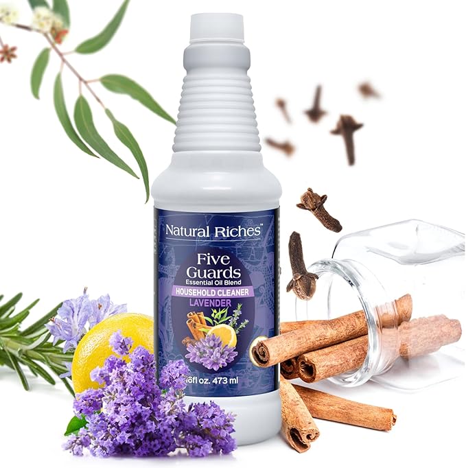 Natural Riches Household Cleaner Concentrate Five Guards Lavender scent from The Tales of French stories of Thieves Essential oil Blend household cleaner - 16 fl oz - Bloomnest