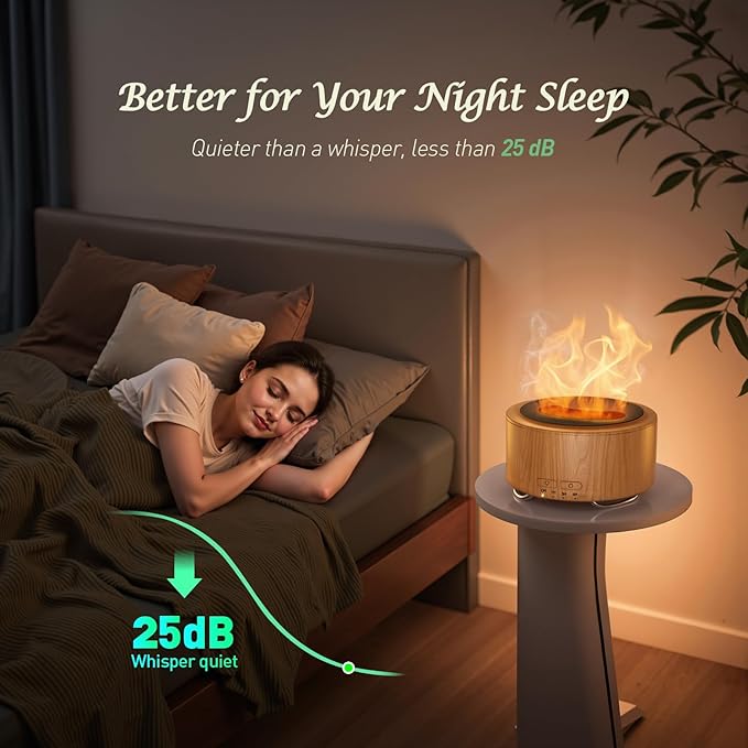 Essential Oil Diffuser for Home: 500ML Aroma Diffuser for Hotel Office Yoga Room - Humidifier with 9 Colors LED Night Light for Kids/Women Home Relaxation,Orange Yellow - Bloomnest