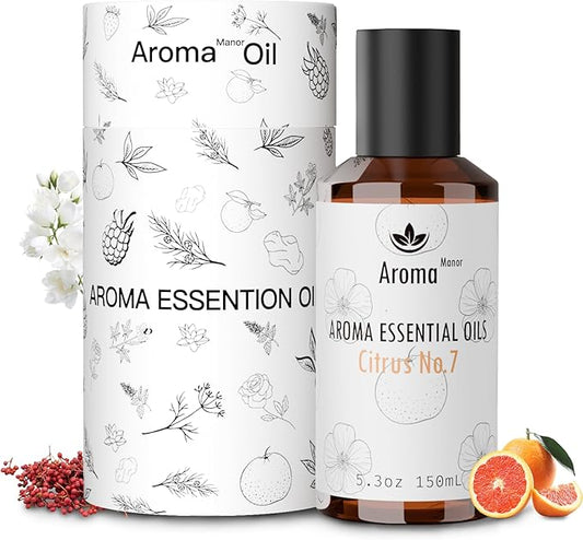 Scent for Diffuser - Citrus No.7 - Luxury Hotel Inspired Home Aromatherapy Diffuser Oil - Lemon, Juicy Citrus and Blood Orange - for Diffuser, Humidifier, Ultrasonic, Reed - 150ML - Bloomnest