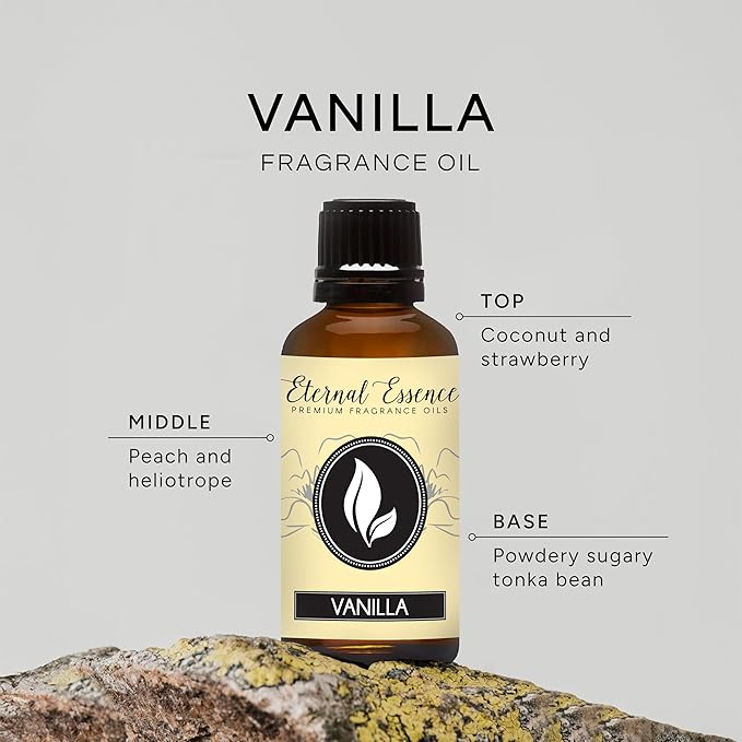 Eternal Essence Oils Vanilla 30ml Premium Fragrance Oil - for Candle, Soap Making, Aromatherapy, Diffusers, Home Care, & Humidifiers EternalEssenceOils