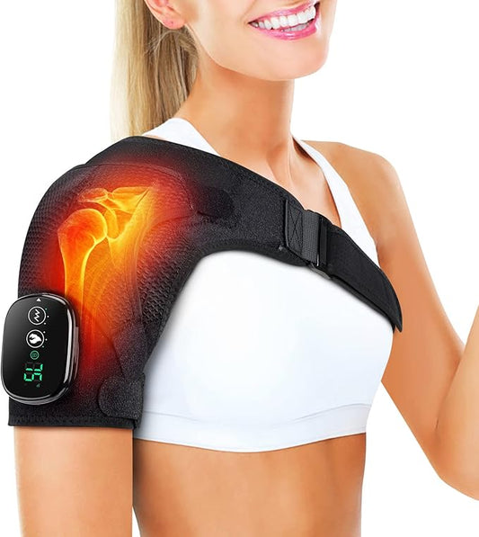 ERHIVORA Shoulder Heating Pad with Massage, FSA Eligible Items List, Heated Shoulder Wrap for Pain Cordless, HSA Approved Products Only - Bloomnest