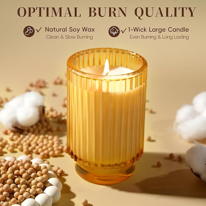 Vanilla Cupcake Scented Candle for Diwali, Over 70 Hours Burning Soy Jar Candle for Home Scented, Aromatherapy Scented Candle Ideal for Creating Relaxing Ambience & Holiday Gifting - Bloomnest