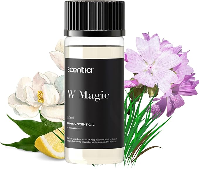 Scentia W Magic Hotel Diffuser Oil Inspired by 5-Star Hotel - 50 mL 1.69 fl oz - Fragrance Oil Blend Bergamot, Lemongrass & Jasmine for Aromatherapy Diffusers and Humidifiers - Bloomnest